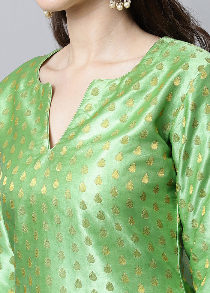 3 Pc Green Readymade Suit Set With Dupatta VDANO2903247 - Indian Silk House Agencies