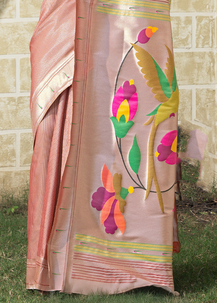 Maroon Spun Silk Saree With Blouse Piece