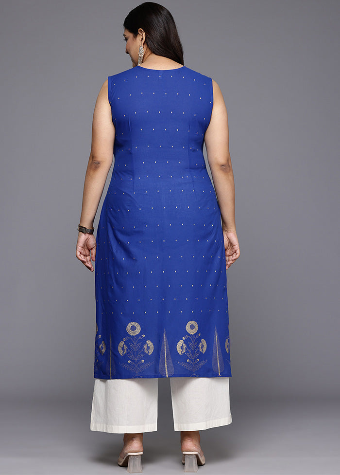 Blue Readymade Cotton Kurti