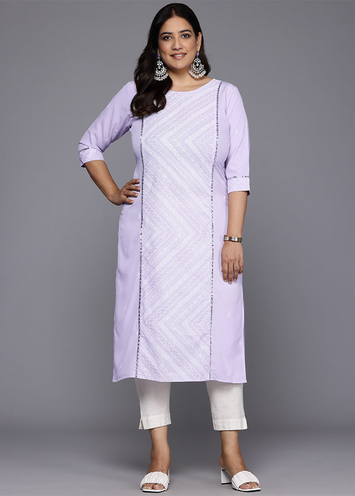 Lavender Readymade Silk Kurti