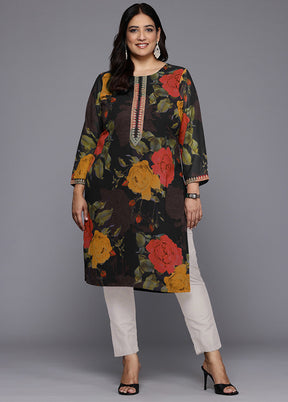 Black Readymade Georgette Kurti