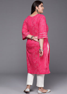 Pink Readymade Cotton Kurti