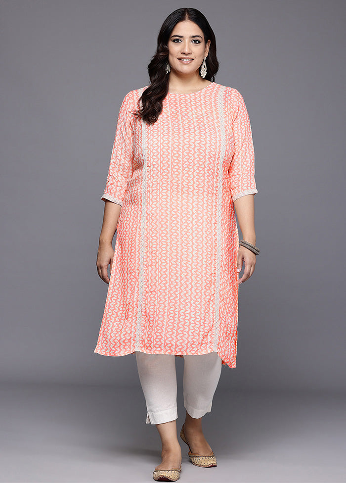 Off White Readymade Silk Kurti