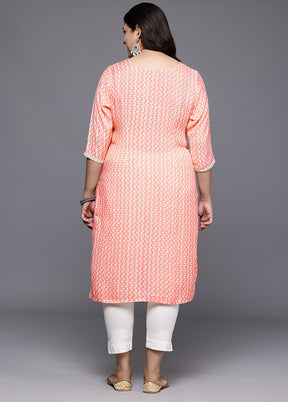 Off White Readymade Silk Kurti