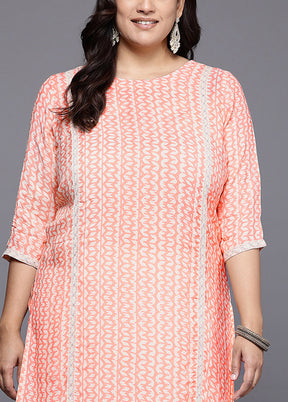 Off White Readymade Silk Kurti