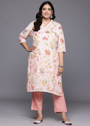 Pink Readymade Silk Kurti