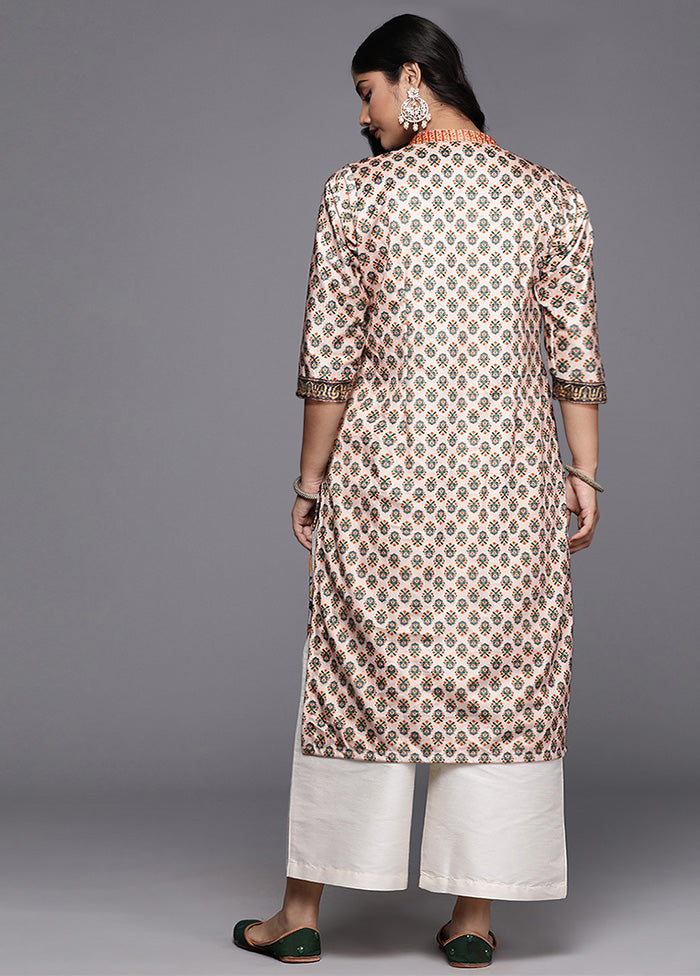 Cream Readymade Velvet Kurti