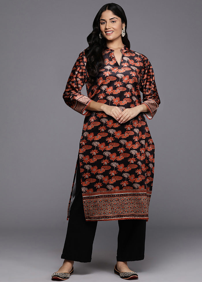 Black Readymade Velvet Kurti