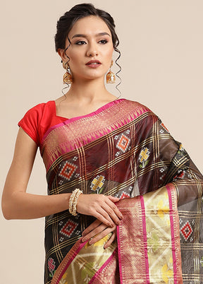 Black Silk Saree With Blouse Piece