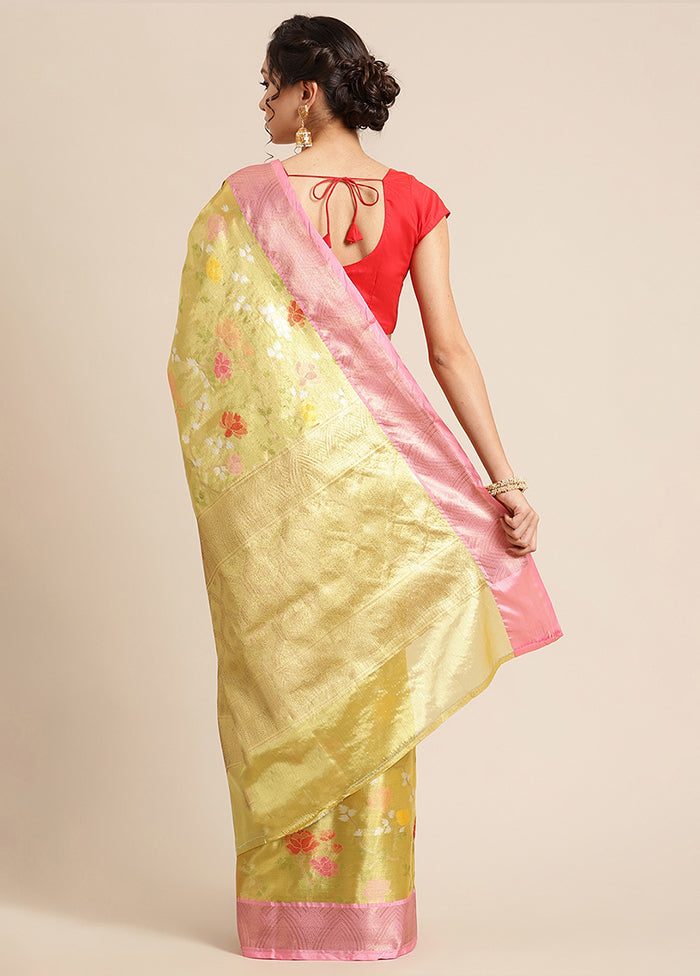 Gold Silk Saree With Blouse Piece