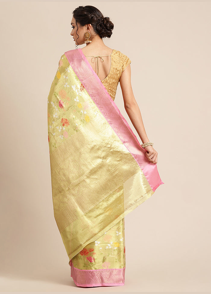 Gold Silk Saree With Blouse Piece