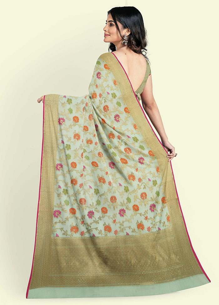 Beige Cotton Saree With Blouse Piece - Indian Silk House Agencies