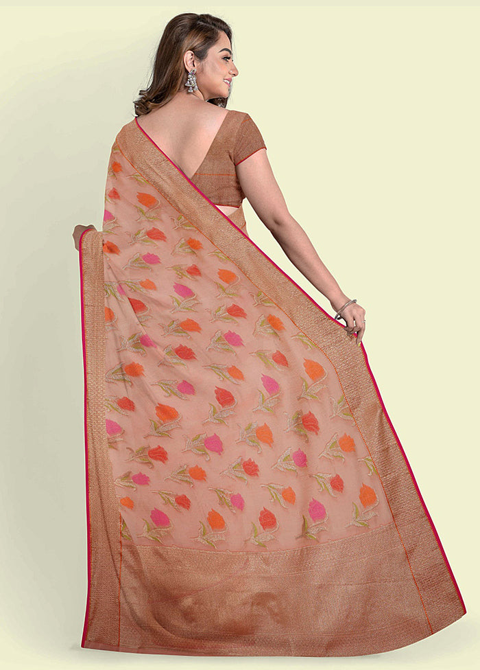 Pink Cotton Saree With Blouse Piece - Indian Silk House Agencies