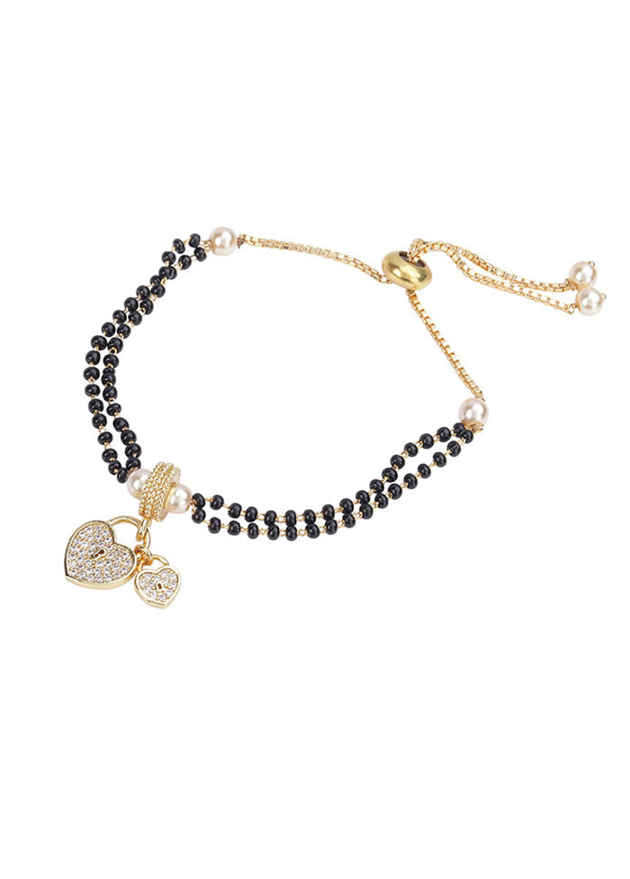 Gold Plated Mangalsutra Bracelet - Indian Silk House Agencies