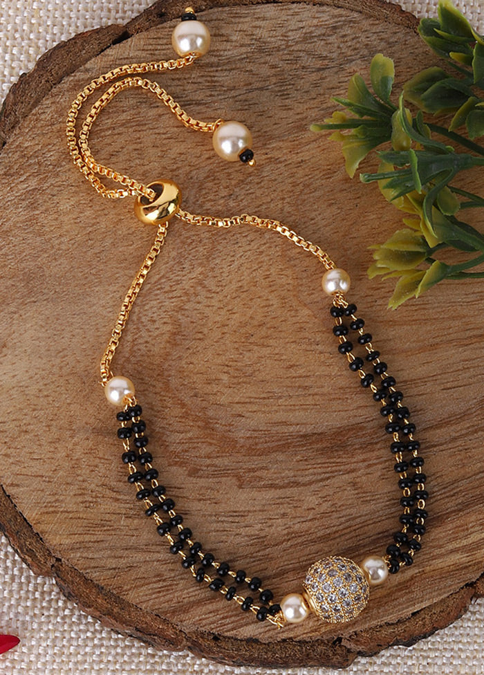 Gold Plated Mangalsutra Bracelet - Indian Silk House Agencies