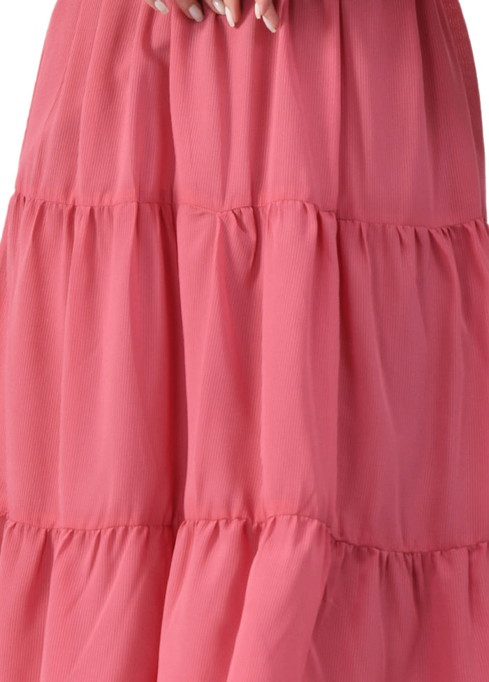 Pink Polyester Dress VDASD20062027 - Indian Silk House Agencies