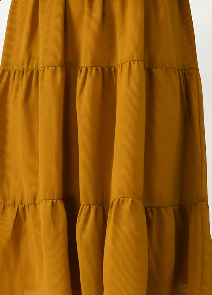 Yellow Polyester Dress VDASD20062028 - Indian Silk House Agencies