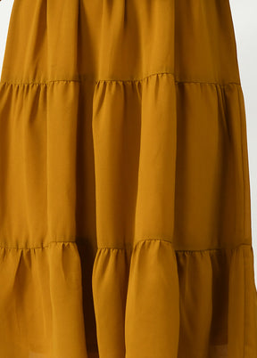 Yellow Polyester Dress VDASD20062028 - Indian Silk House Agencies