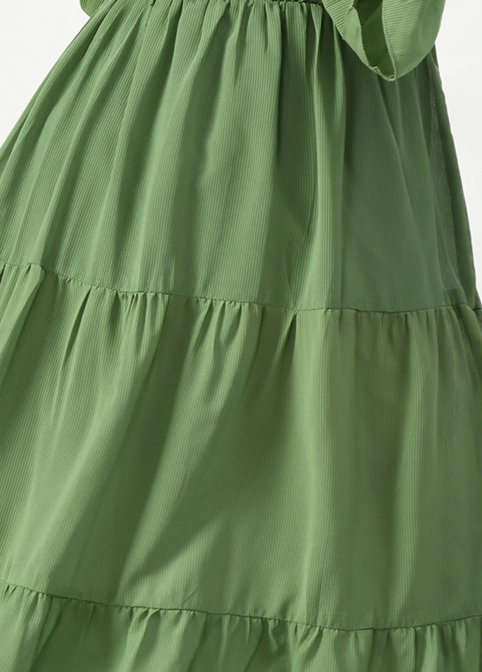 Green Polyester Dress VDASD20062030 - Indian Silk House Agencies