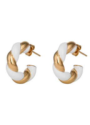 Golden Stainless Steel Earrings - Indian Silk House Agencies