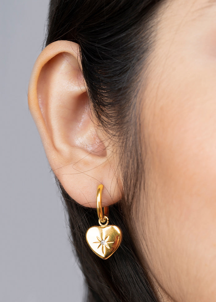 Golden Stainless Steel Earrings - Indian Silk House Agencies