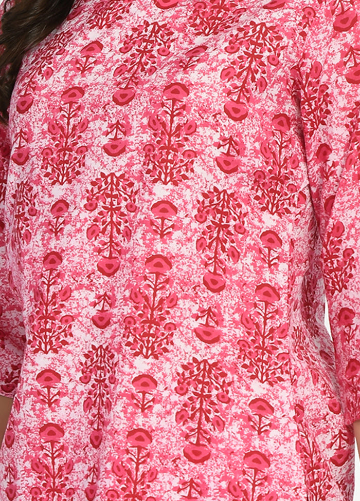 2 Pc Pink Pure Cotton Cotton Night Suit VDASD20062033 - Indian Silk House Agencies