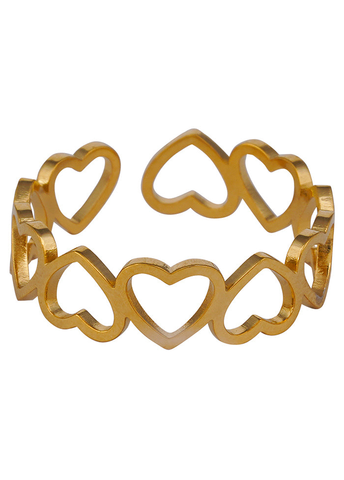 Golden Stainless Steel Ring - Indian Silk House Agencies