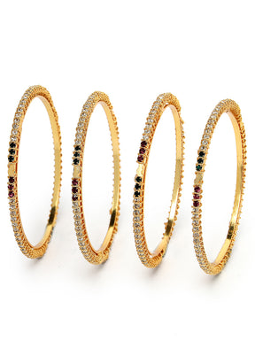 Multicolor Alloy Glossy Bangles