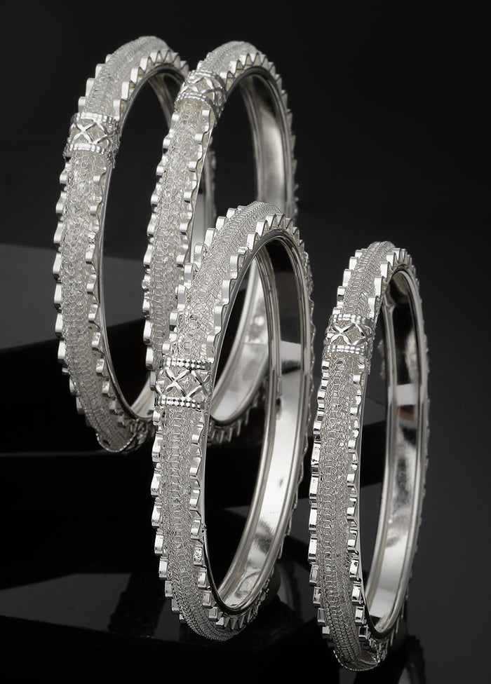 Silver Alloy Glossy Bangles