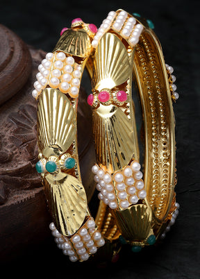 Multicolor Alloy Glossy Bangles