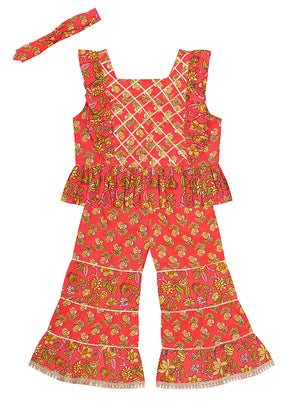 Pink Cotton Ethnic Wear Set