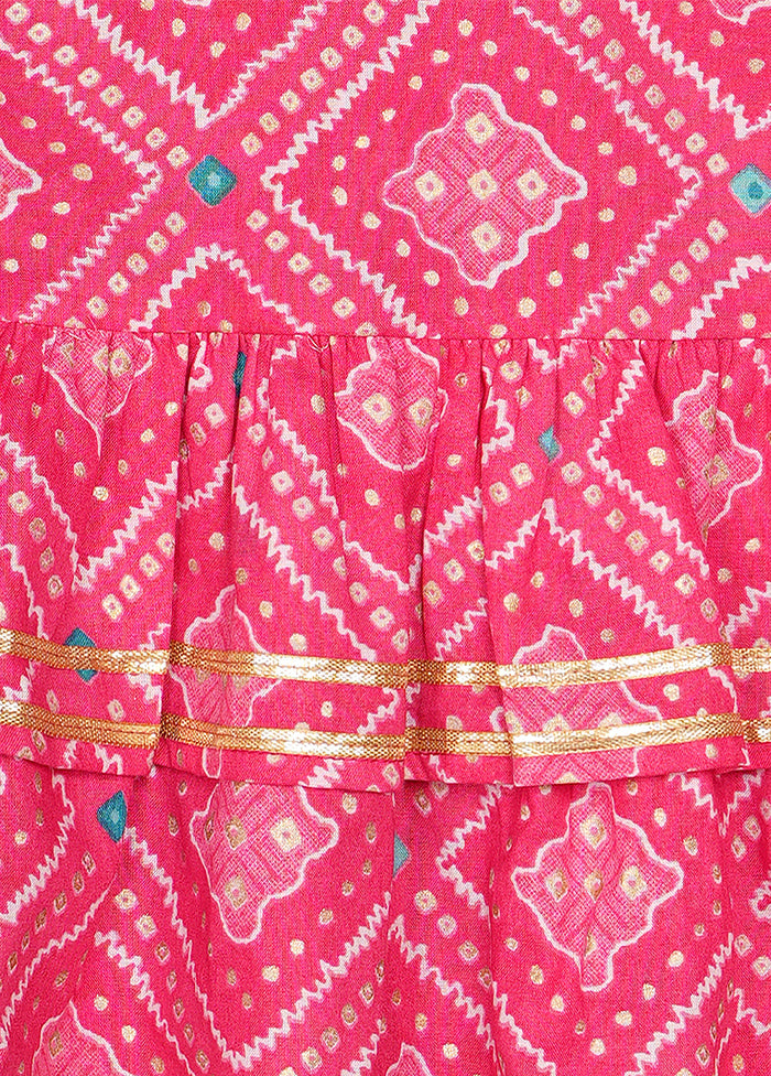 Pink Cotton Ethnic Wear Set