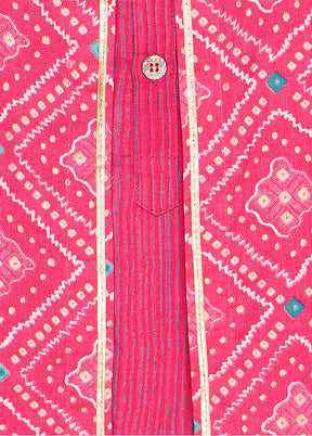 Pink Cotton Ethnic Wear Set