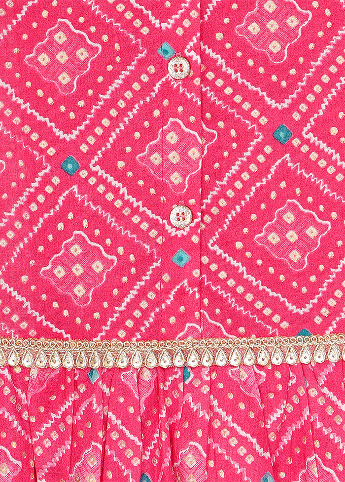 Pink Cotton Ethnic Wear Set