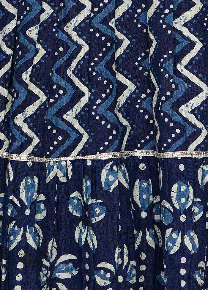 Blue Cotton Indian Dress