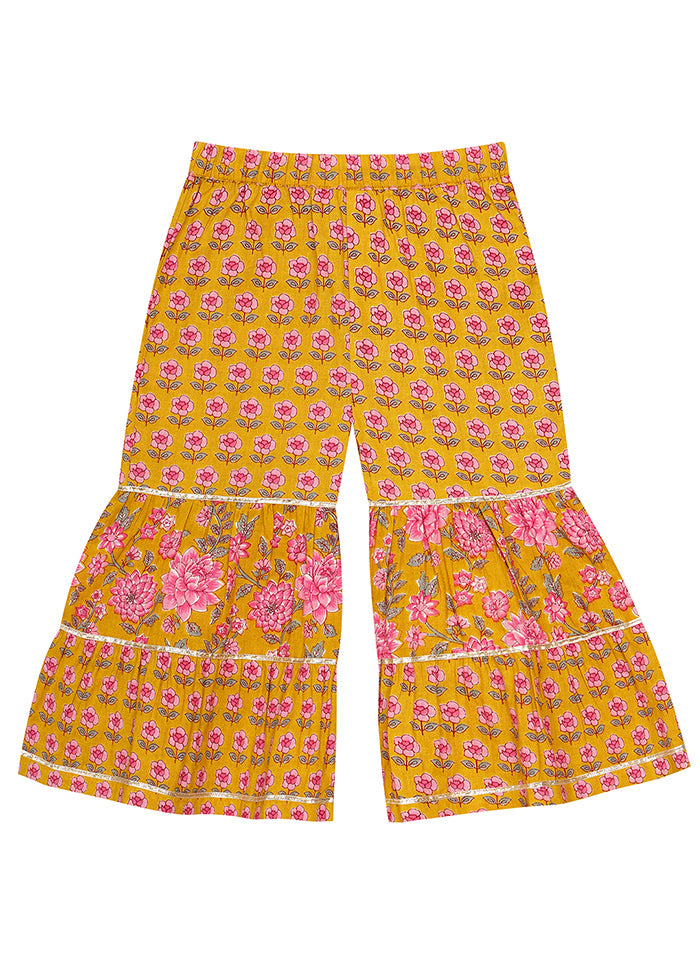 Yellow Cotton Ethnic Wear Set