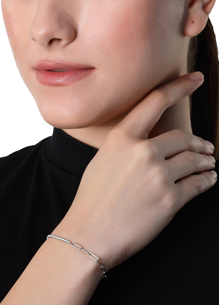 925 Sterling Silver Glossy Bracelet