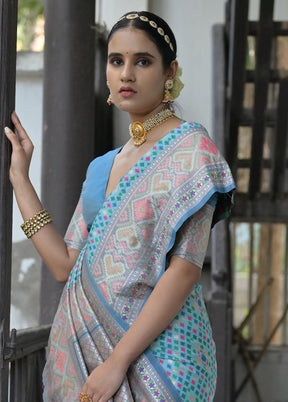 Firoza Dupion Silk Saree With Blouse Piece