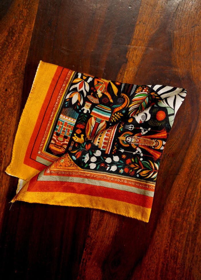 Pocket Square - Murshidabad Silk Digital Printed