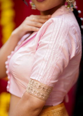 Pink Silk Designer Blouse - Indian Silk House Agencies