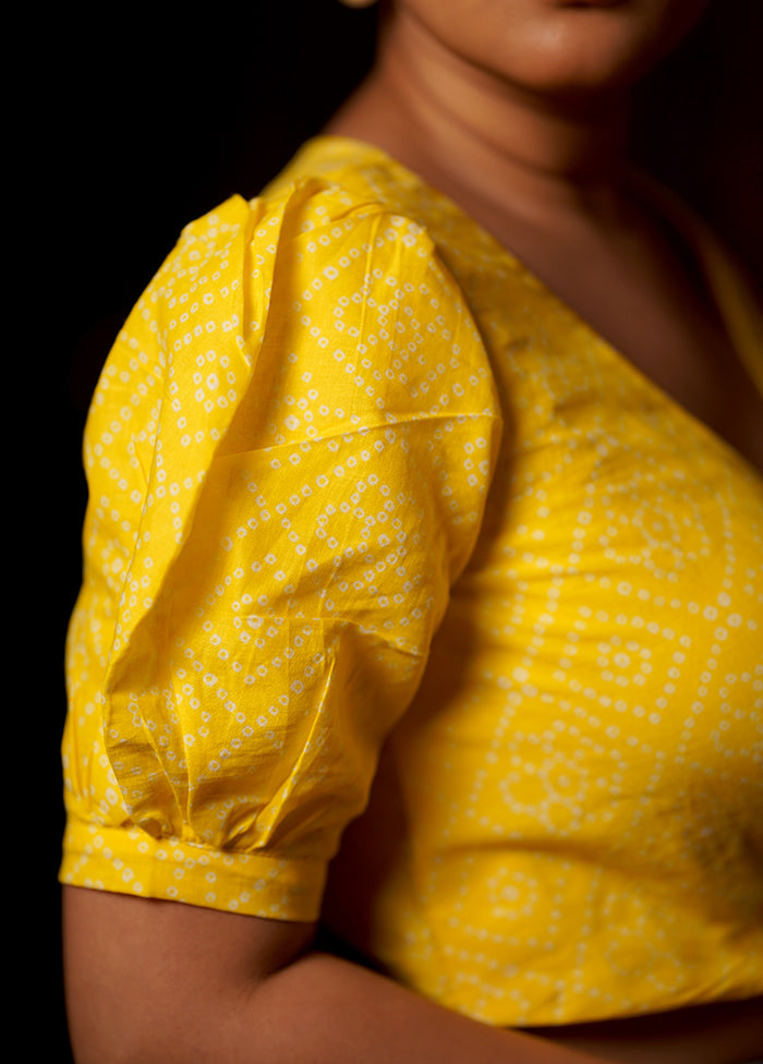 Light Yellow Cotton Designer Blouse