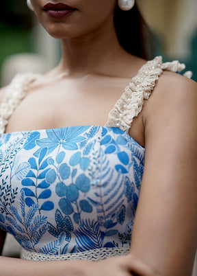 Light Blue Chiffon Designer Blouse - Indian Silk House Agencies