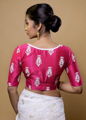 Rani Pink Dupion Silk Designer Blouse