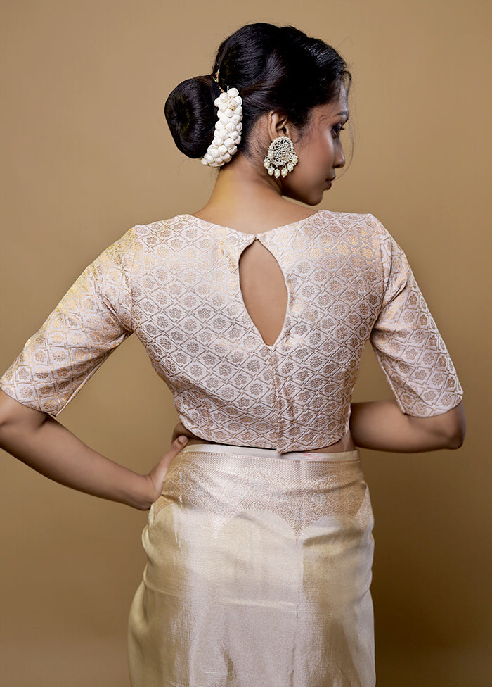 Cream Brocade Designer Blouse