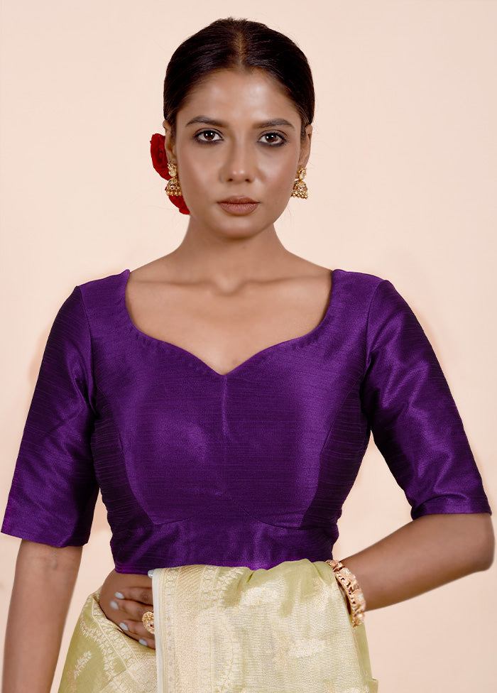 Purple Dupion Silk Designer Blouse