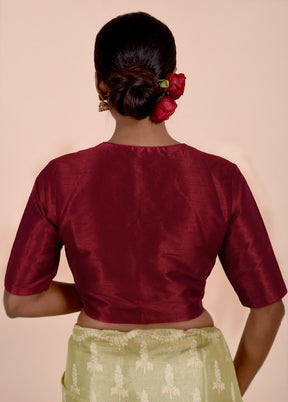 Maroon Dupion Silk Designer Blouse