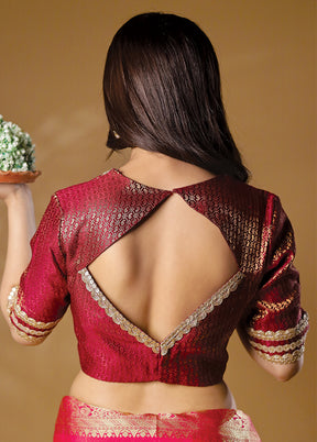 Maroon Brocade Designer Blouse