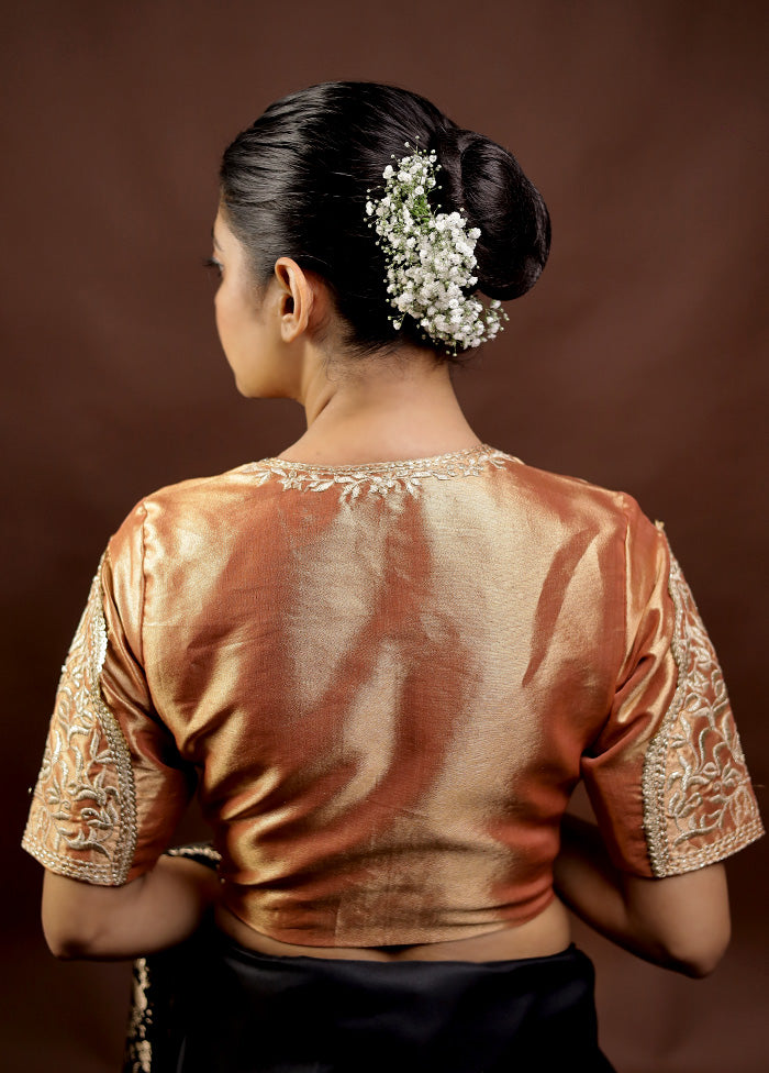 Copper Tissue Designer Blouse