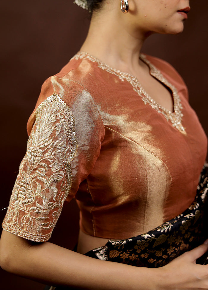 Copper Tissue Designer Blouse