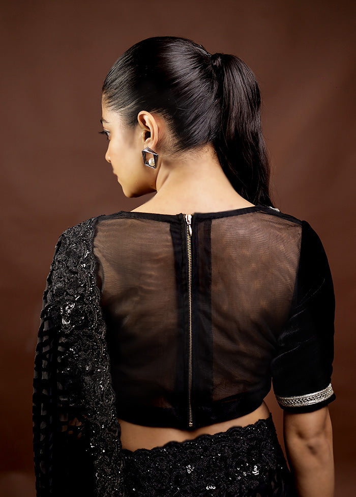 Black Velvet Designer Blouse